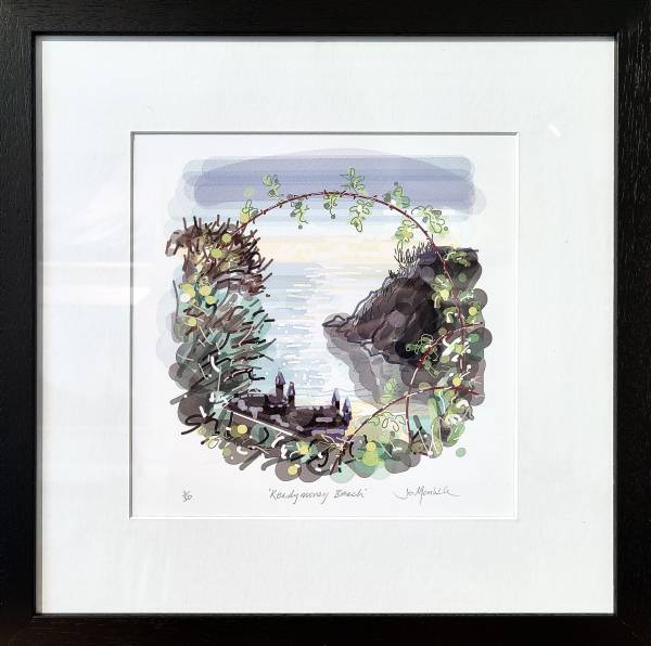- a , Print by Jo Menhinick, measuring 22 x 22 cm (H x W) framed at 37 x 37 cm £145